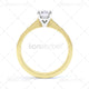 Emerald Diamond Ring with Set Shoulders - E1004