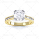 Emerald with Diamond Set Shoulders - E1005