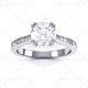 Emerald with Diamond Set Shoulders - E1005