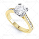 Emerald with Diamond Set Shoulders - E1005