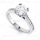 Emerald with Diamond Set Shoulders - E1005