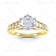 Round with Diamond Set Shoulders - E1006