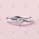 Pink Diamond Set Shoulder Ring - MJ1033b