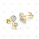 Two Stone Diamond Earrings - ED1001B