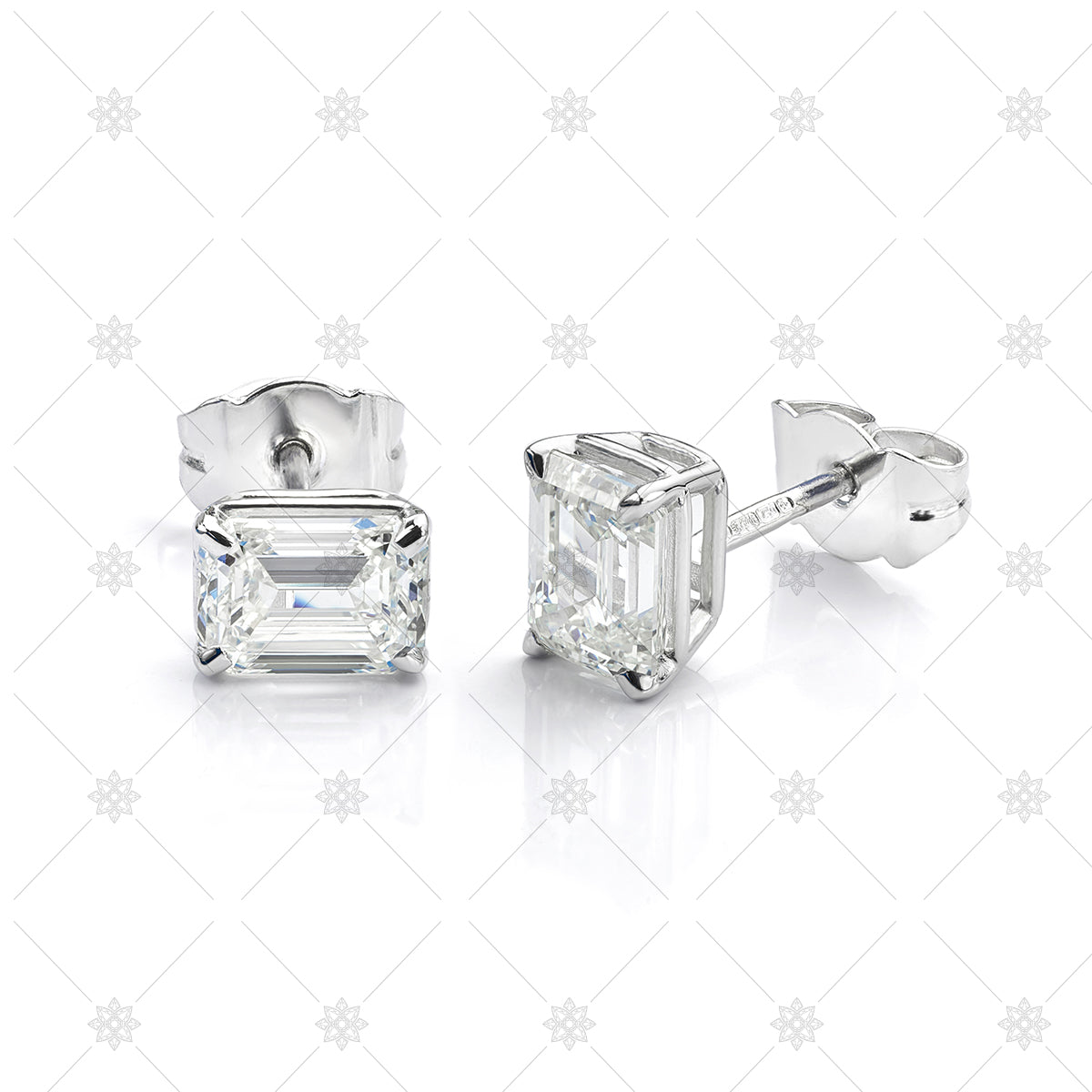 Emerald Diamond Earrings - ED1002