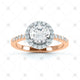Halo Cluster Ring with Side Stones - ER1001