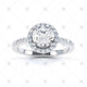 Halo Cluster Ring with Side Stones - ER1001