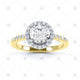 Halo Cluster Ring with Side Stones - ER1001