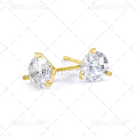 F102E Round Stud Earring