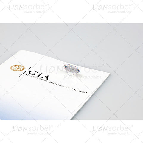 GIA Certificate and diamond rear view