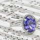 Tanzanite Halo Ring with Diamond accents - GS1002