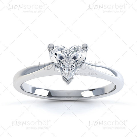 Heart cut diamond ring image - royalty free jewellery photography