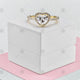 Diamond Heart Halo Ring & Box - JG4015