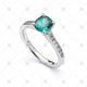 Blue Green Sapphire Cushion Ring - JG4023