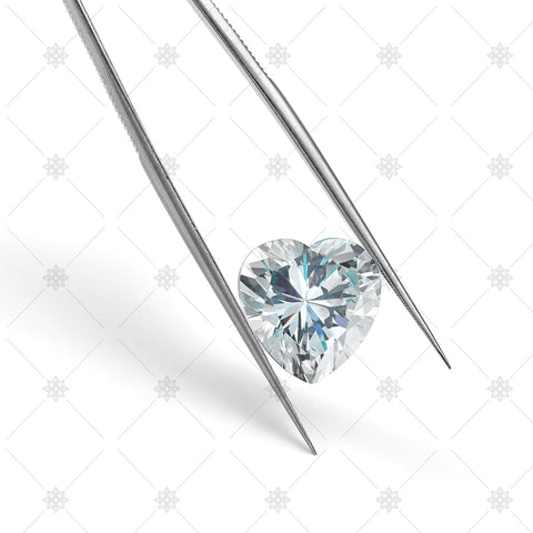 Heart Shaped Diamond in Tweezers - JG4024