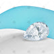 Pear cut diamond with blue ribbon - JG4036