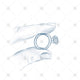 Diamond ring held in fingers  - JG4054