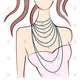 Necklace length illustration cm dark variant  - JG4058