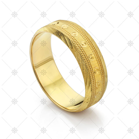 22CT Gold Ornate Wedding Ring- JG4067