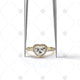 Heart Shaped Diamond Halo Ring in Tweezers - JG4071