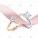 Diamond rings with pink ribbon - JG4077