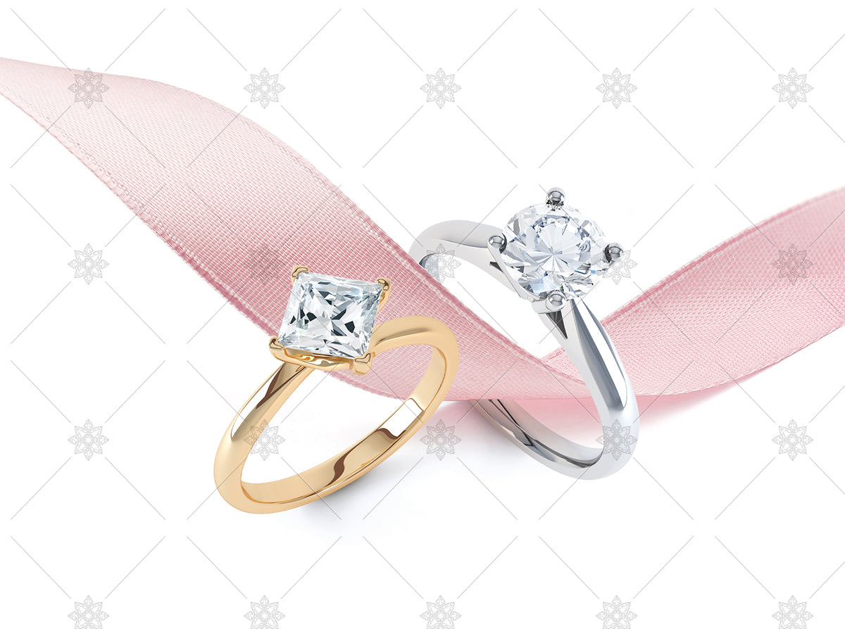 Diamond rings with pink ribbon - JG4077 – JEWELLERY GRAPHICS