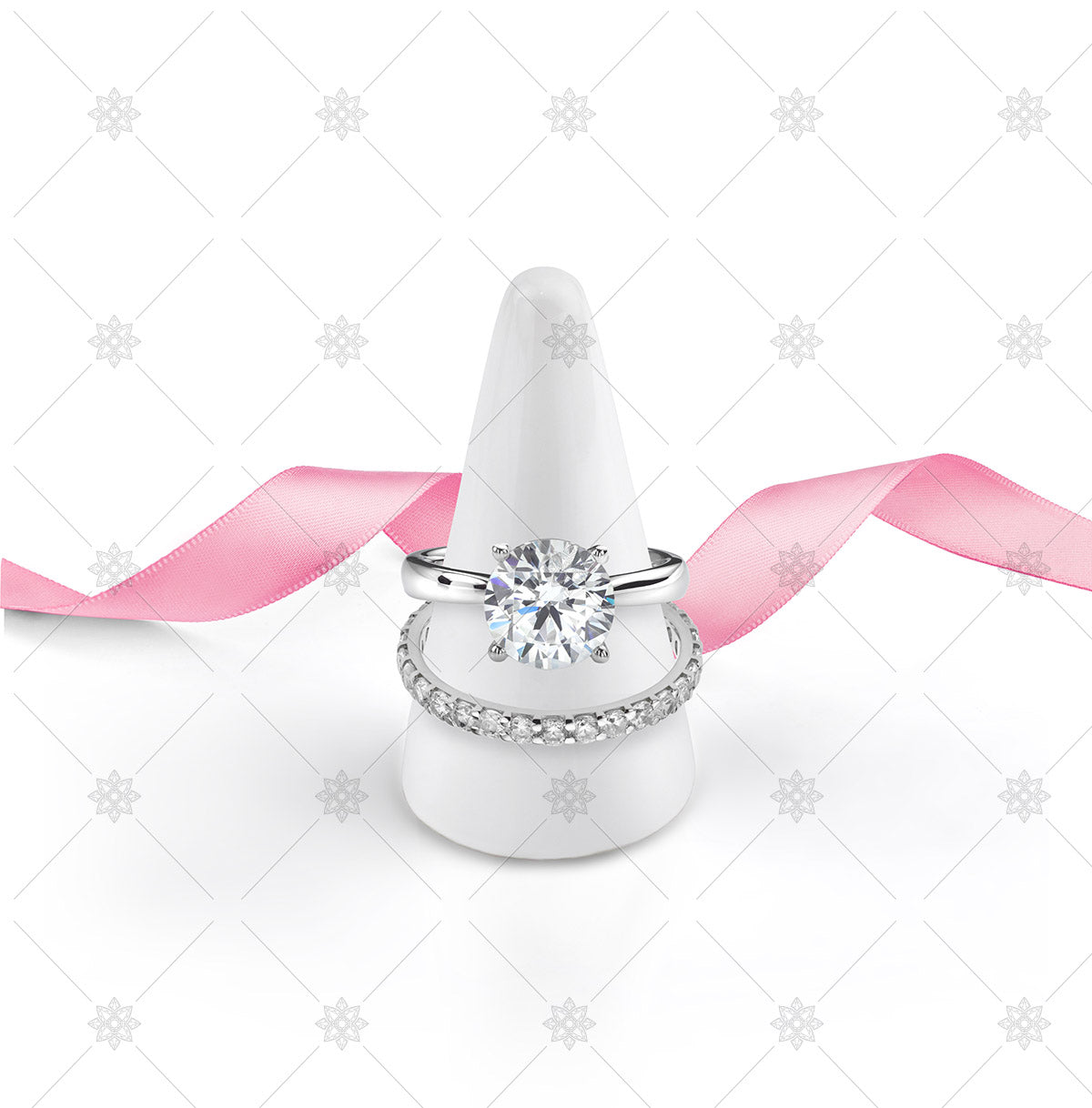 Diamond Rings with Pink Ribbon - JG4081 – JEWELLERY GRAPHICS