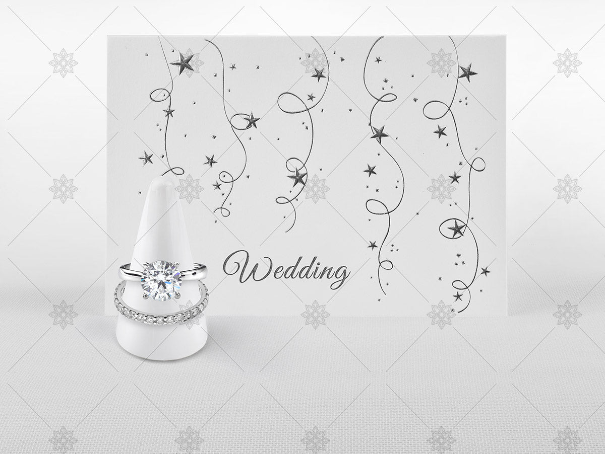 Wedding Card and Diamond Rings - JG4096A