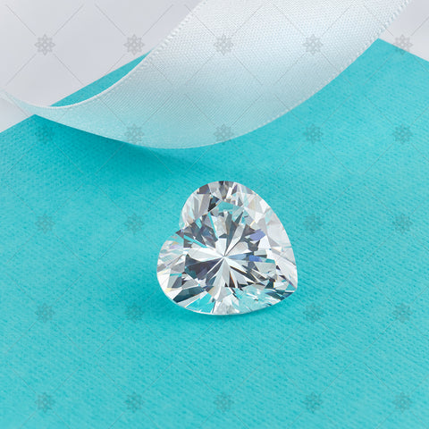 Heart Shaped Diamond on Tiffany Blue Background - JG5116