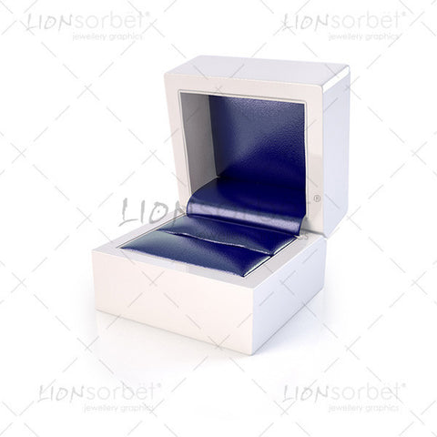 Image of blue ring box, jewellery packaging images