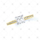Princess Cut Diamond Ring Yellow - LS1001