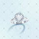 Halo Diamond Ring Top View - LS1002