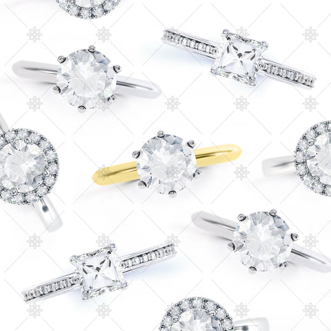 Yellow Diamond Ring Group Top View - LS1005