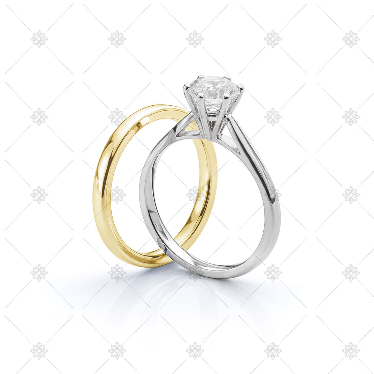 Engagement Ring and Wedding Ring set - LS1014