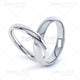 Linked wedding bands in white gold
