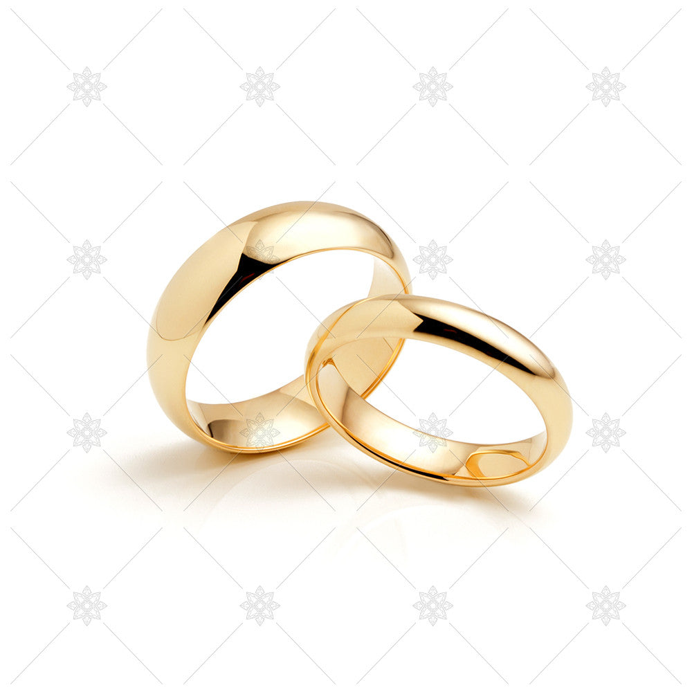Yellow Gold Wedding Rings - MJ1049
