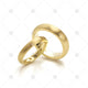 Brushed Yellow Gold Wedding Rings - MJ1051
