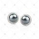 Black Pearl & Diamond Earrings - MJ1053