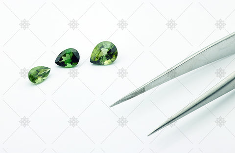 Pear cut green tourmalines - MJ1060