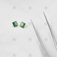 Square cut green sapphires - MJ1061