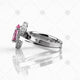 Diamond Halo Ring Side view - MJ1064