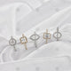 Gold Diamond cluster rings on white silk - NC1013