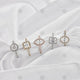 Gold Diamond cluster rings on white silk - NC1014