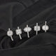 Diamond cluster rings on black silk - NC1015