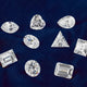 Diamond Shapes on blue silk - NC1019