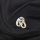 Bride and Groom ring on black silk - NC1022