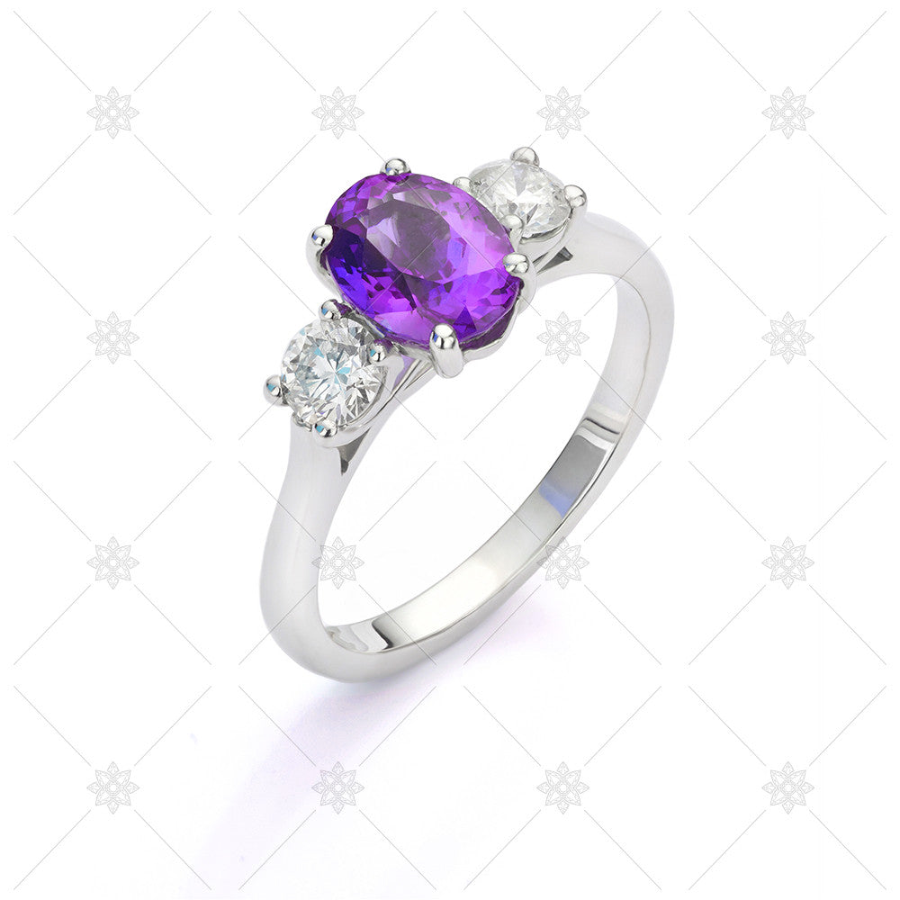 Amethyst Ring in Sterling Silver, SIZE: 7.5 US - Polished Round Ring in  Bezel Setting - 1841 | New Moon Beginnings
