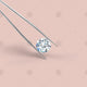 Diamond with tweezers on peach - NE1010
