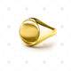 Yellow Gold Oval Signet Ring - NE1013