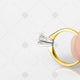 Yellow Gold Engagement Ring between fingers - NE1014
